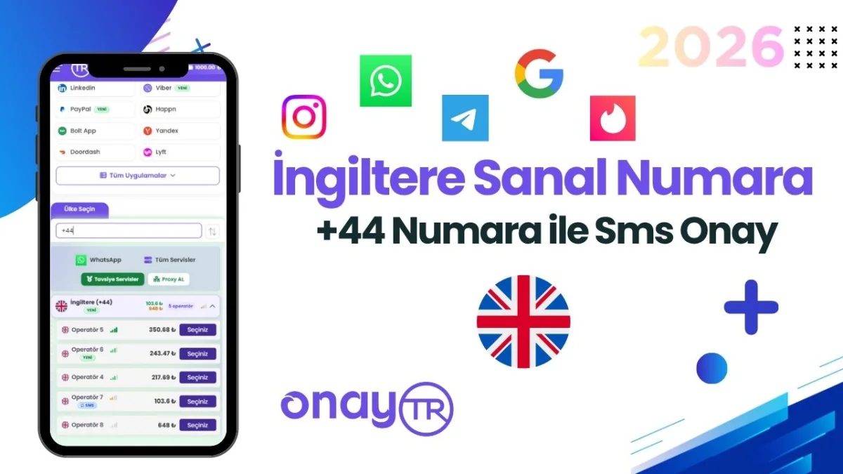 İngiltere +44 Numara Alma: WhatsApp ve SMS Onayı İçin Sanal Numara