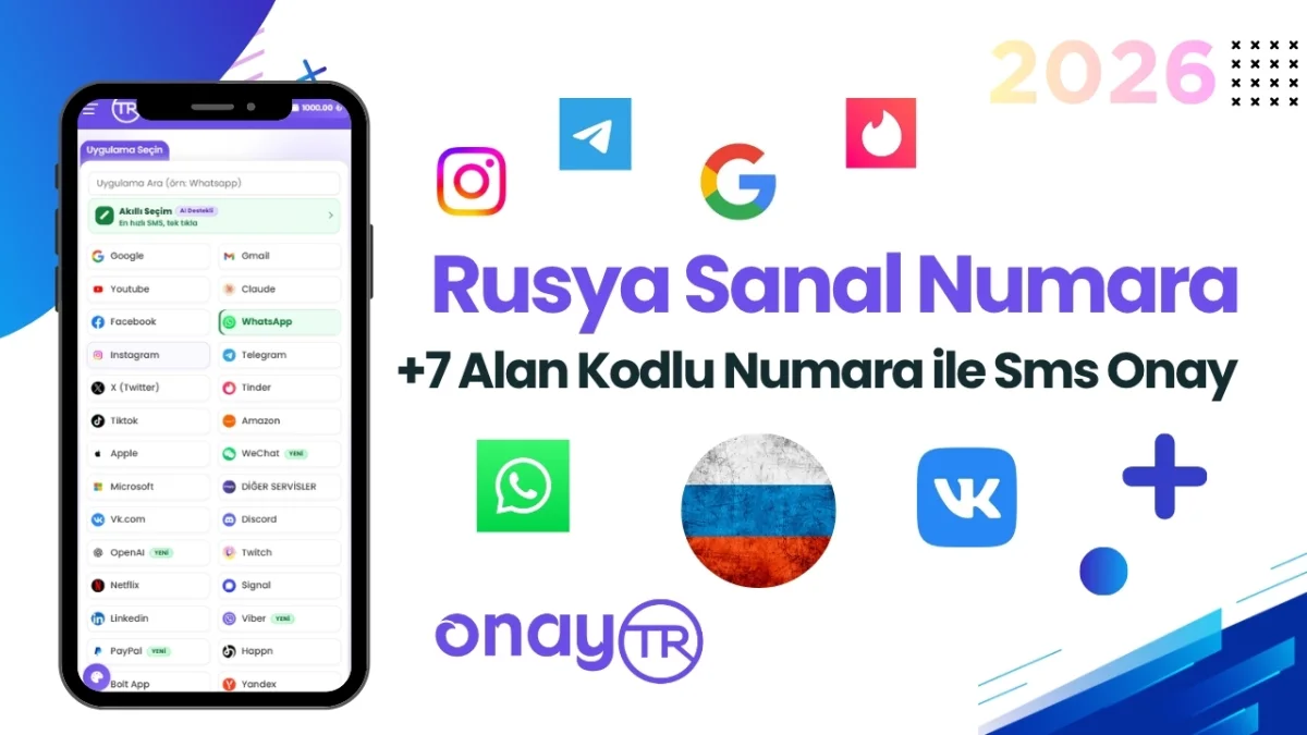 Rusya (+7) Numara Alma: WhatsApp ve SMS Onay Rehberi