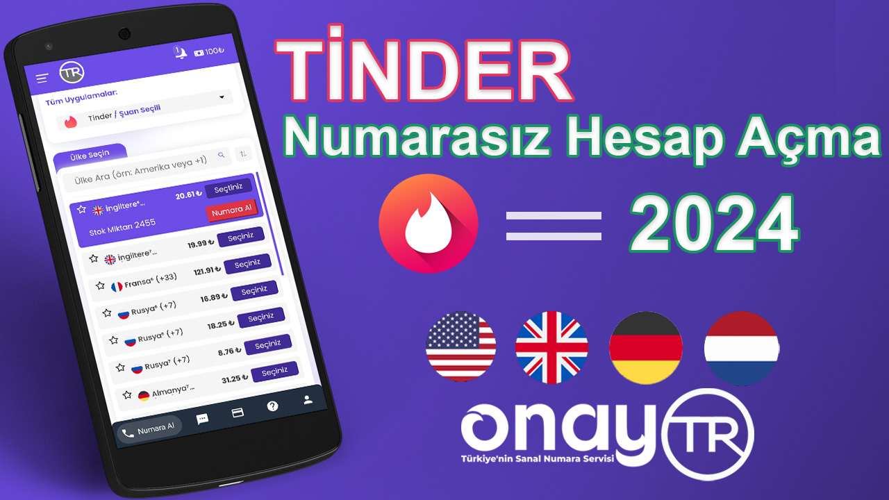 Tinder Numarasız Hesap Açma 2024