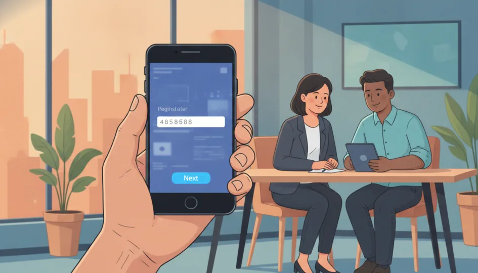 WeChat hesap açma ekranında sanal numara girişi